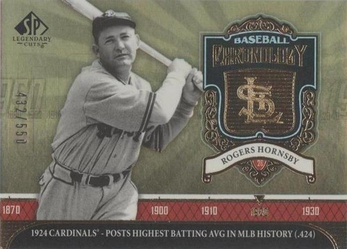 2006 SP Legendary Cuts - Rogers Hornsby #BC-RH