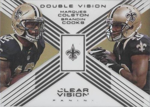 2015 Panini Clear Vision Brandin Cooks Marques Colston #DV-9
