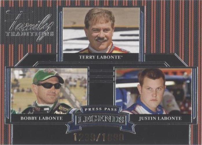 2005 Press Pass Legends - Bobby Labonte Justin Labonte Terry Labonte #49B