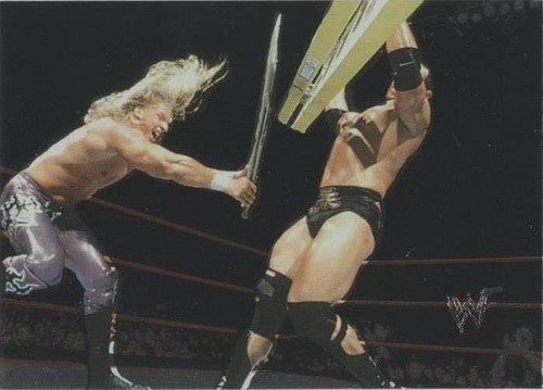 2000 Comic Images WWF No Mercy - The Rock Triple H #54