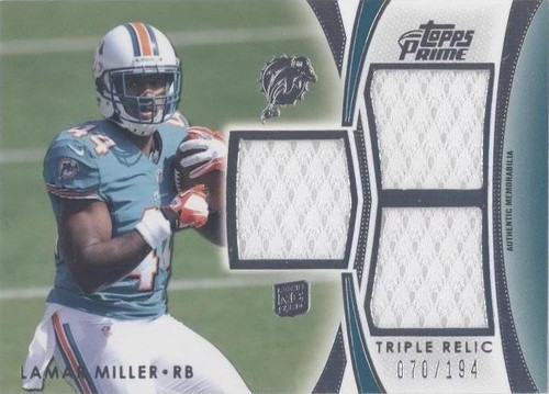 2012 Topps Prime Lamar Miller #TR-LM