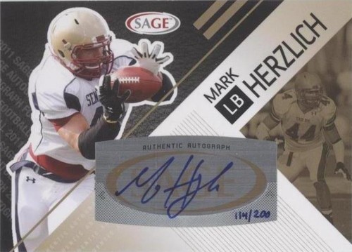 2011 SAGE Autograph Series Mark Herzlich #A-15