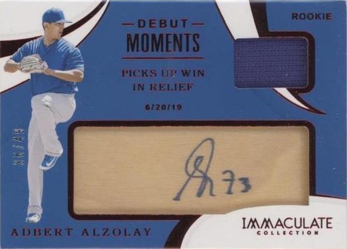 2020 Panini Immaculate Collection - Adbert Alzolay #DM-AD