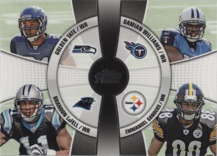 2010 Topps Prime Brandon LaFell Damian Williams Emmanuel Sanders #4Q-5