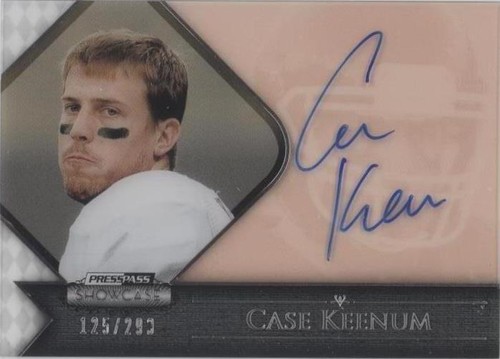 2012 Press Pass Showcase Case Keenum #SC-CK