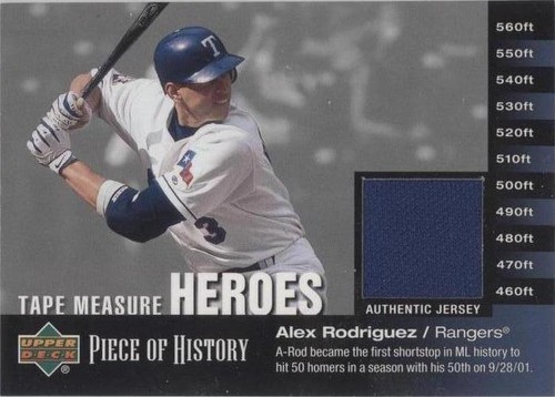 2002 Upper Deck Piece Of History - Alex Rodriguez #TM-AR