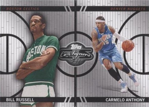 2008-09 Topps Co-Signers - Carmelo Anthony/Bill Russell #CF-20-40