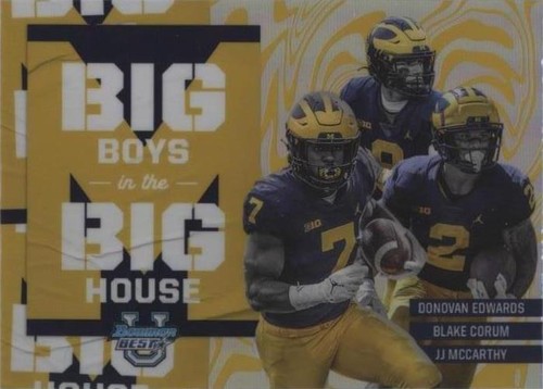 2023 Bowman's Best University Blake Corum Donovan Edwards J.J. McCarthy #SOT-7