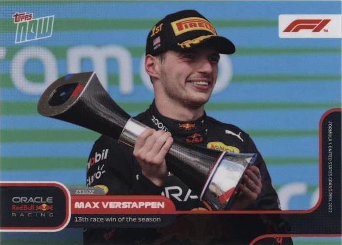 2022 Topps Now F1 - Max Verstappen #069