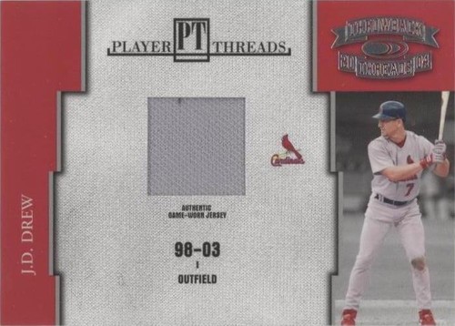 2004 Donruss Throwback Threads - J.D. Drew #PT-27