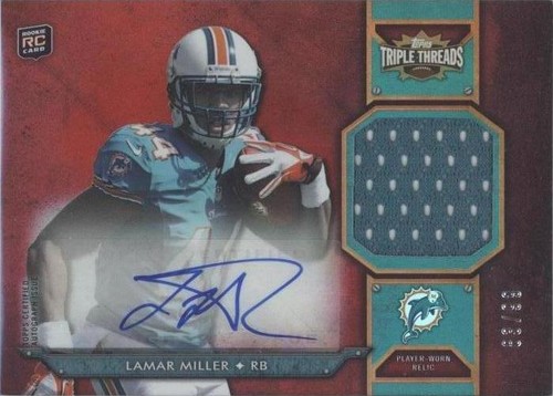 2012 Topps Triple Threads Lamar Miller #TTRAR-31