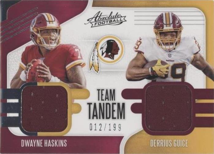2019 Panini Absolute Derrius Guice Dwayne Haskins #TTM-WR