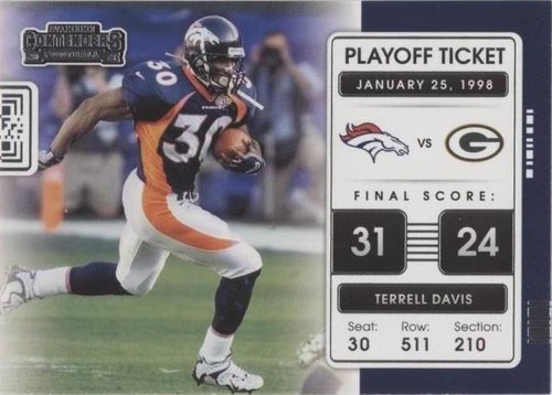 2021 Panini Contenders Terrell Davis #PLT-TDA