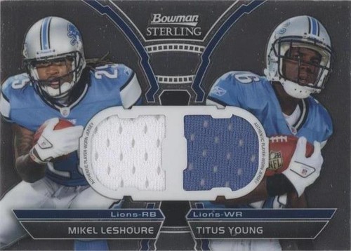 2011 Bowman Sterling Mikel Leshoure Titus Young #BSDR-LY