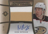 2015-16 Upper Deck Ultimate Collection - Nick Ritchie #ADT-NR