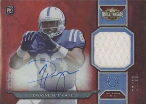 2012 Topps Triple Threads Dwayne Allen #TTRAR-4
