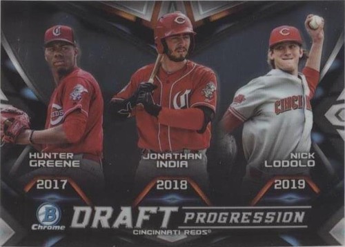 2019 Bowman Draft - Hunter Greene Jonathan India Nick Lodolo #DPR-CIN