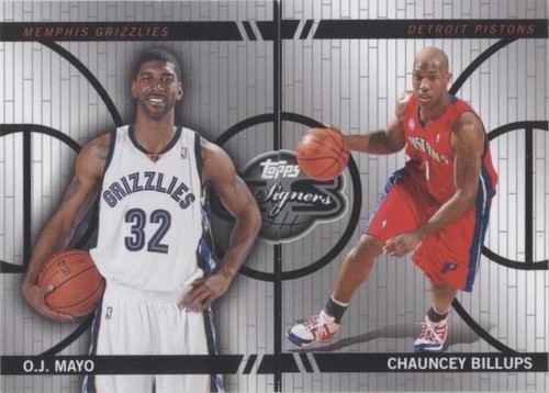2008-09 Topps Co-Signers - O.J. Mayo/Chauncey Billups #CF-3-43