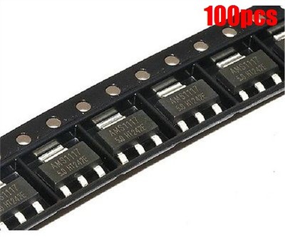100Pcs AMS1117-5.0V Ams 1117 5.0V 1A Ldo Voltage Regulator SOT-223 Ic New wy
