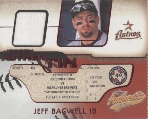 2002 Fleer Authentix - Jeff Bagwell #JA-JB