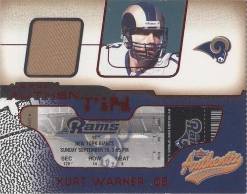 2002 Fleer Authentix Kurt Warner #JA-KW
