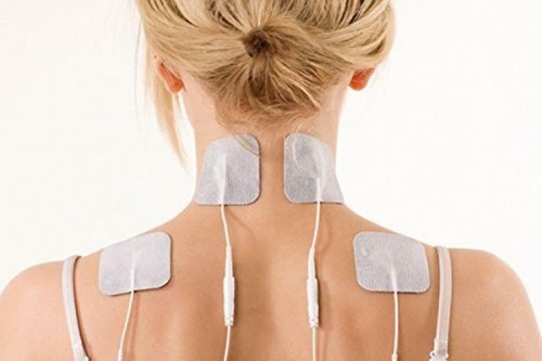 FDA cleared OTC HealthmateForever YK15AB TENS unit with 4 outputs, apply 8...