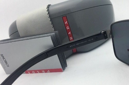 Pre-owned Prada Sport Polarized Sunglasses Sps 54i 5av-5z1 65-14 Gunmetal Frames With Grey In Gray