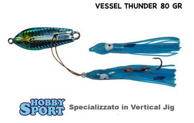 INCHIKU GEKIGAMI VESSEL THUNDER 80 GR TUNGSTEN JIG BLUE / FRY PESCA MARE BARCA