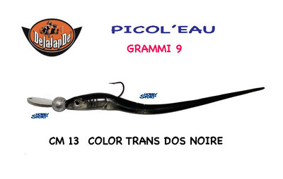 PICOL'EAU DELALANDE 9 GR  COL 84 POLTERGEIST (NERO) 13 CM ANGUILLINA X SPIGOLA