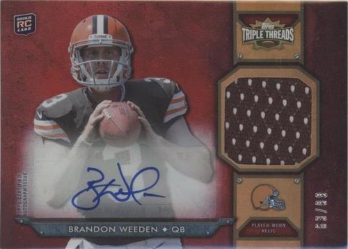 2012 Topps Triple Threads Brandon Weeden #TTRAR-49
