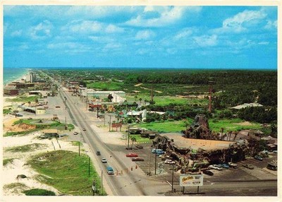 Panama City Beach Florida USA Aerial view of the beach looking west from the tow