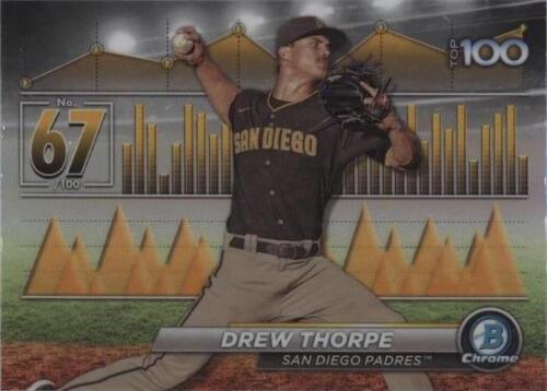 2022 Bowman Draft Chrome 1st Blue Refractor Auto Drew Thorpe