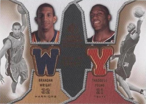 2007-08 SP Rookie Threads - Brandan Wright/Thaddeus Young #DRT-WY