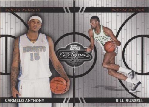 2008-09 Topps Co-Signers - Carmelo Anthony/Bill Russell #CF-40-20