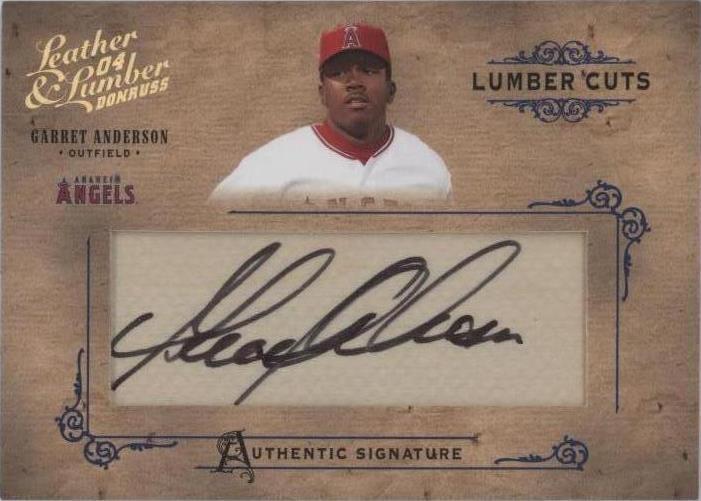 2004 Donruss кожи и пиломатериалов - Garret Anderson #LC-18