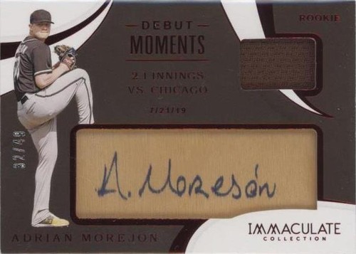 2020 Panini Immaculate Collection - Adrian Morejon #DM-AM