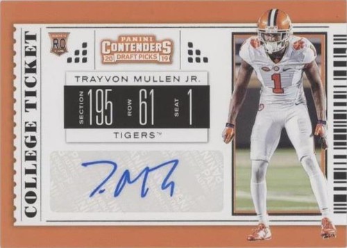 2019 Panini Contenders Draft Picks Trayvon Mullen Jr. #225