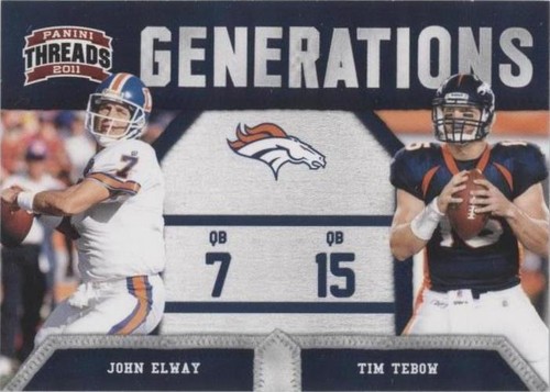 2011 Panini Threads John Elway Tim Tebow #7