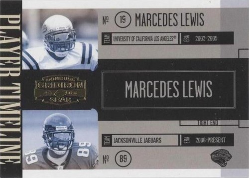 2006 Donruss Gridiron Gear Marcedes Lewis #PT-26