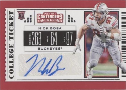 2019 Panini Contenders Draft Picks Nick Bosa #150