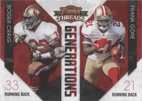 2010 Panini Threads Frank Gore Roger Craig #14