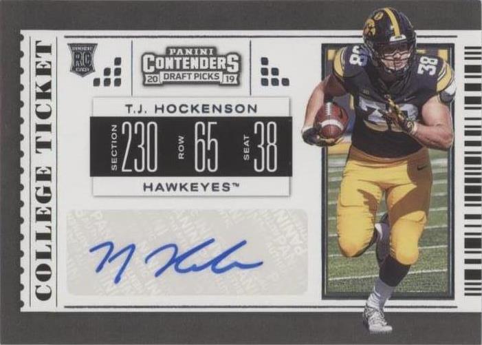 2019 Panini Contenders Draft Picks T.J. Hockenson #172