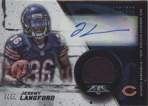 2015 Topps Fire Jeremy Langford #FRAP-JL