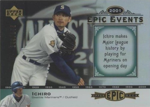 2006 upper deck epic ichiro printing plate beckett graded