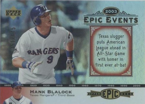 2006 Upper Deck Epic - Hank Blalock #EE49