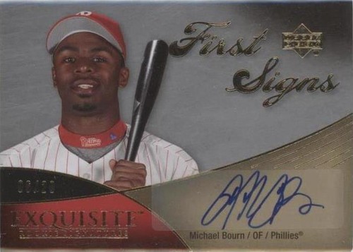 2007 Upper Deck Exquisite Rookie Signatures - Michael Bourn #FS-MB