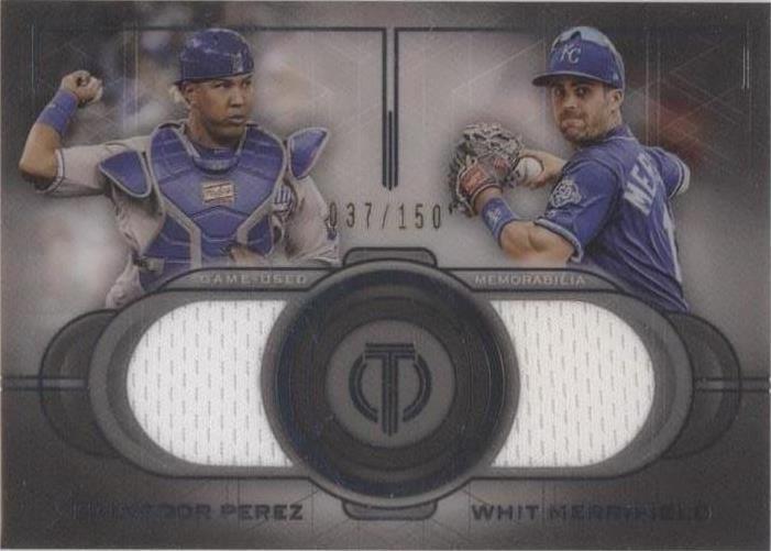 2019 Topps Tribute - Salvador Perez Whit Merrifield #DR-PM