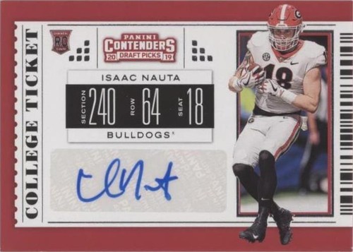 2019 Panini Contenders Draft Picks Isaac Nauta #310