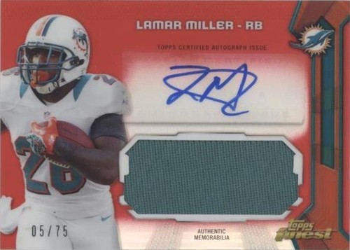 2013 Topps Finest Lamar Miller #AJR-LM