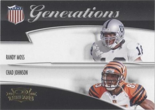 2006 Donruss Threads Chad Johnson Randy Moss #G-14